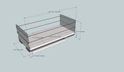 6x1x14 Storage Solution Drawer - Dimensioned