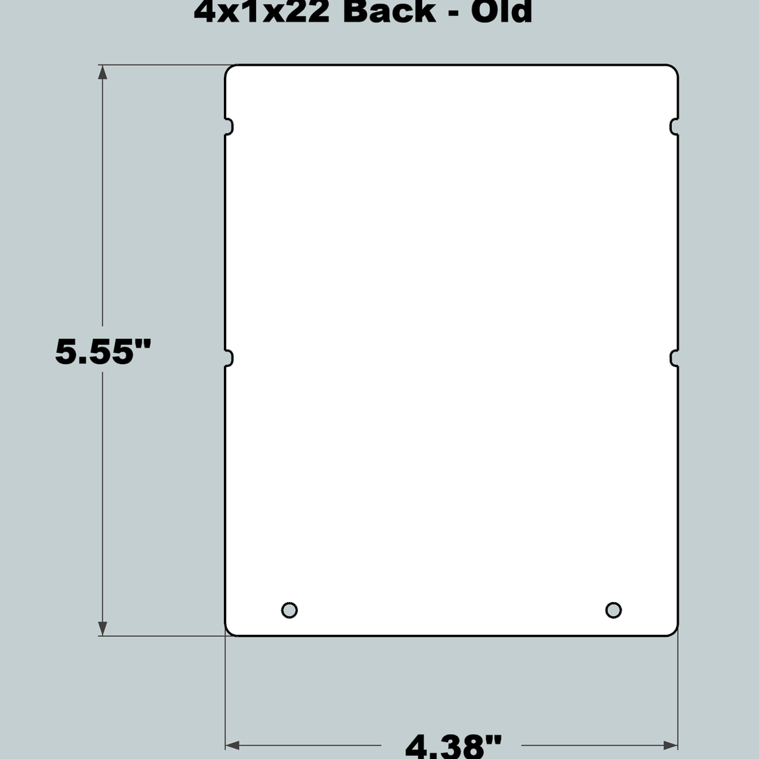 4x1x22 Replacement Back - OLD Base Design