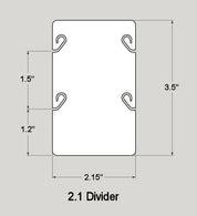 2.1 Wide Divider Dimensioned