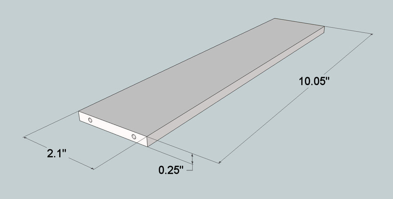 2.1" x 10.05" x 0.25" HDPE Drawer