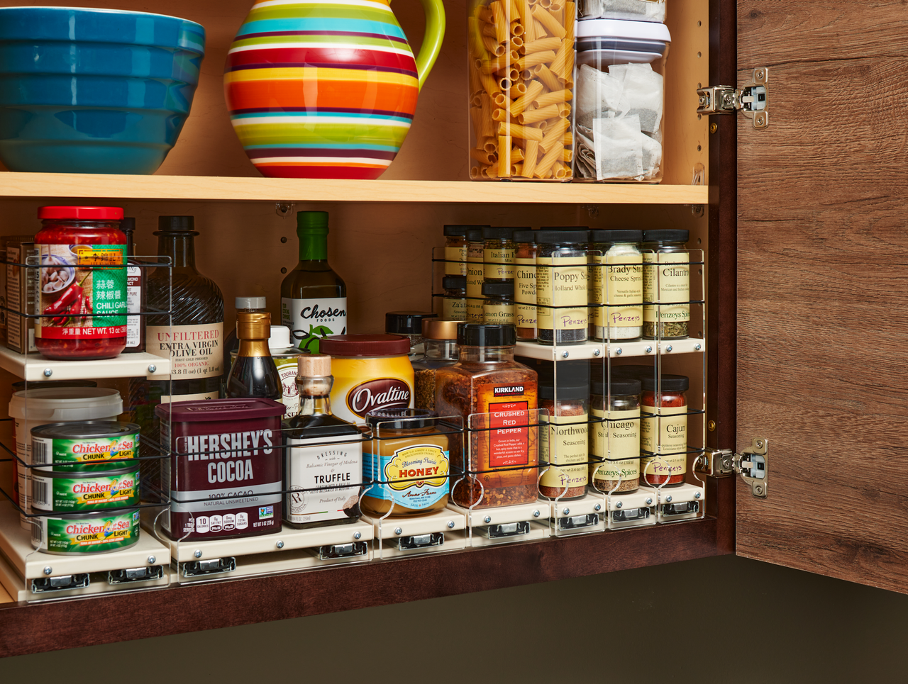Kitchen Organizer Spice Rack Kitchen Cabinet 4x1x11 Storage