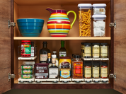 x11 Depth Vertical SPice Units Used in Combination for Complete Cabinet Organization