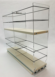 4 x 2 x 18 Storage Solution Drawer Cream - 2 Tiers of Cabinet Storage