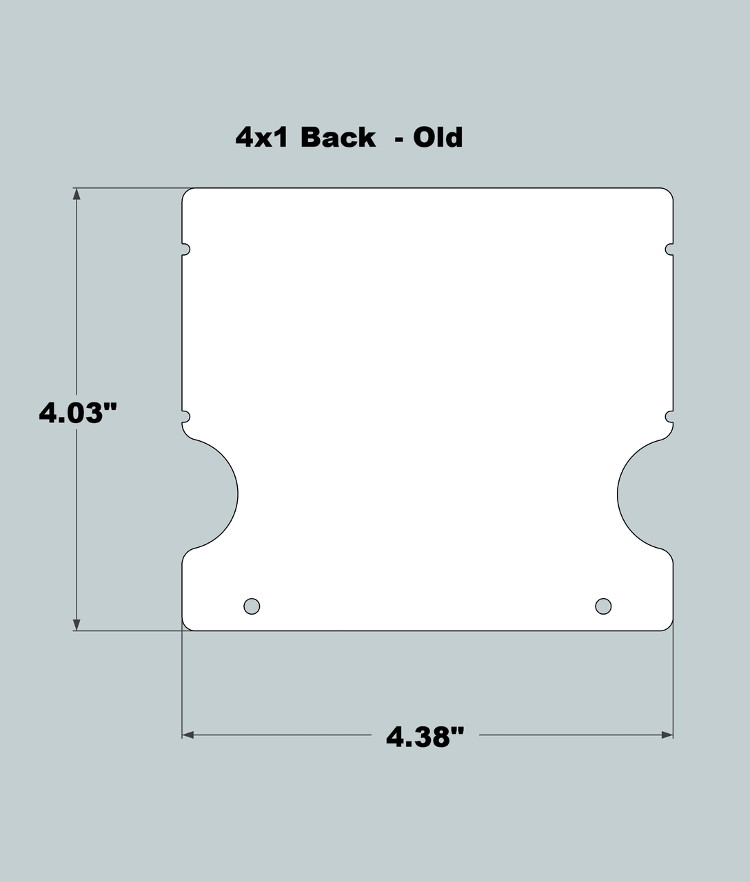 4x1x11 Replacement Back - OLD Base Design