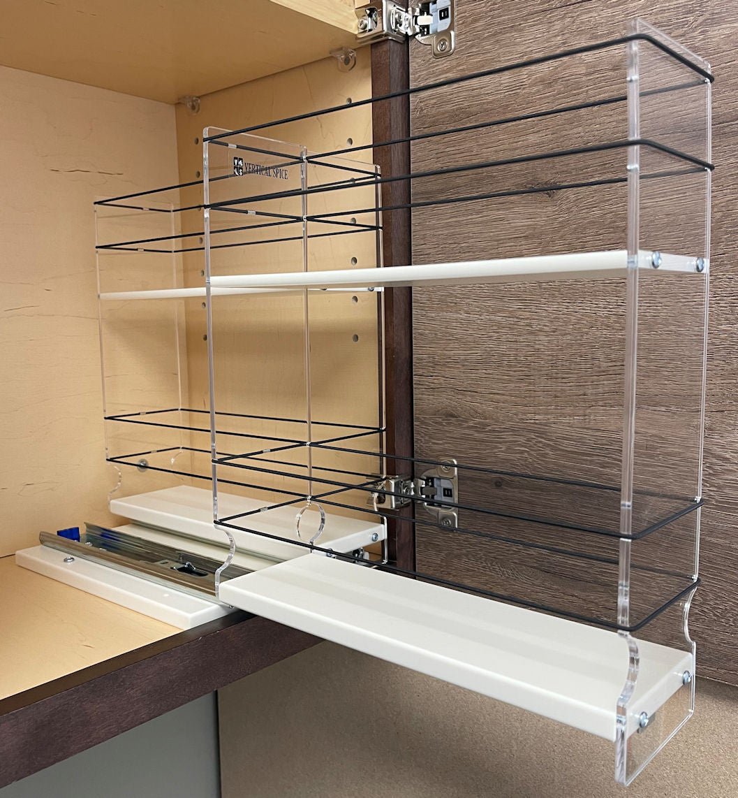 Spice Rack Drawer Handles 33x2TLx11 Spice Rack Drawer - Cream (DIY) – Vertical Spice