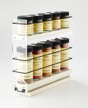 2x1.5x11 Spice Rack Cream - Organize 5 Full Sized Spice Jars and 5 1/2 Sized Jars