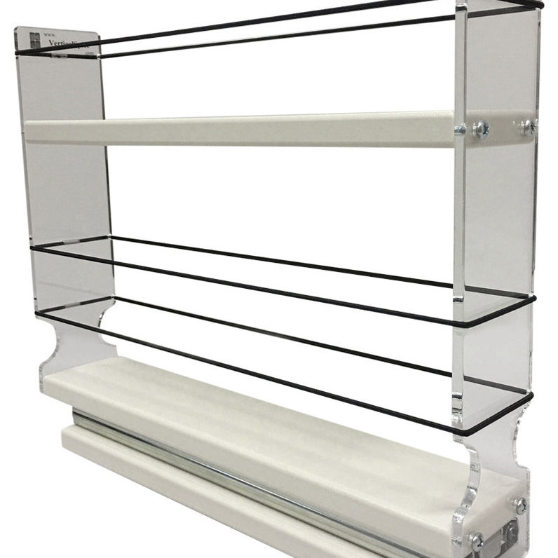 Spice Rack 2x1.5x11, Cream
Unit: 2.3" wide x 9.25" tall x 10.65" depth
Drawers: (1) 2.1" wide x 10.05" long